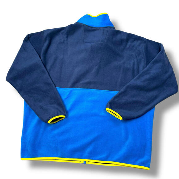 COLUMBIA Back Bowl Full Zip Fleece Jacket Mens 2XL Blue Yellow Vintage Style $95 - Picture 8 of 10